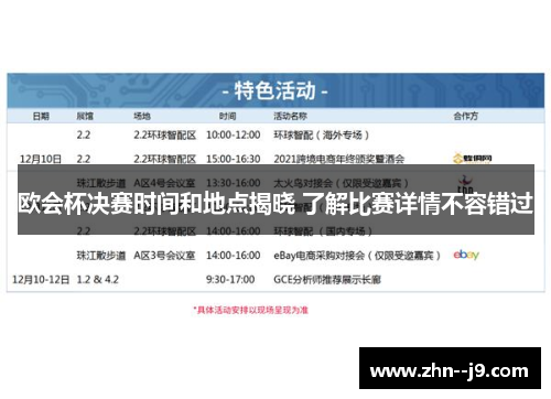 欧会杯决赛时间和地点揭晓 了解比赛详情不容错过